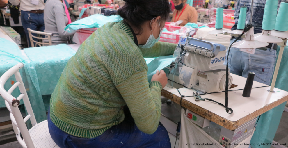 Konfektionsbetrieb Indien, Foto: Berndt Hinzmann, INKOTA-netzwerk
